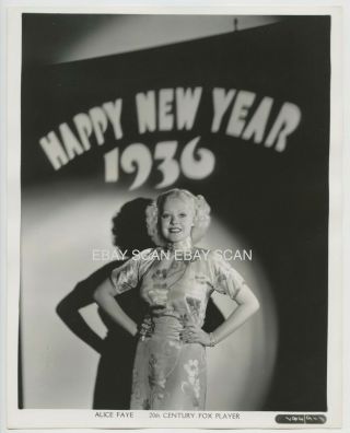 Alice Faye Happy Year 1936 Vintage Portrait Photo By Gene Kornman