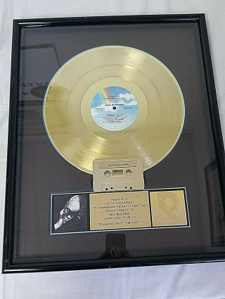 Elton John - Usa Riaa Gold Lp Award / Sleeping With The Past 1989 - 500,  000