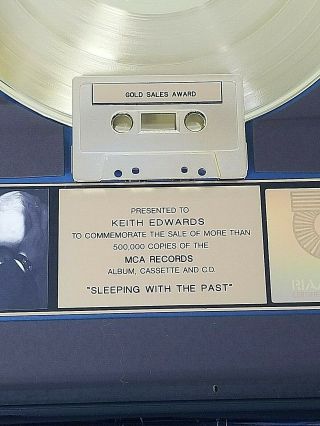 Elton John - USA RIAA Gold LP Award / Sleeping with the Past 1989 - 500,  000 4