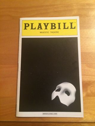 Broadway Playbill The Phantom Of The Opera Majestic Theatre (sept 2010)