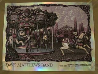 Dave Matthews Band Dmb Gorge Dusk Rainbow Foil Poster 9/1/2019 Nc Winters