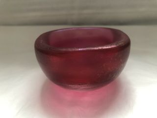 Venetian Red Murano Glass Bowl By Carlo Scarpa,  Venini