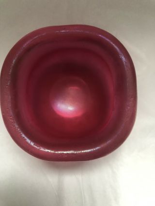 Venetian Red Murano Glass Bowl by Carlo Scarpa,  Venini 2