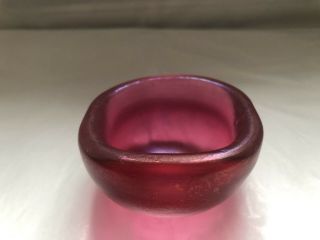 Venetian Red Murano Glass Bowl by Carlo Scarpa,  Venini 3