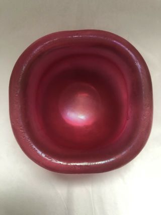 Venetian Red Murano Glass Bowl by Carlo Scarpa,  Venini 8