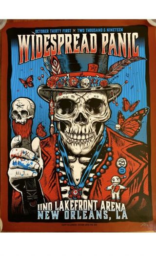 Widespread Panic Poster Orleans 10/31/19 Halloween Uno Zoltron