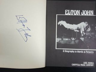 Elton John Biography Signed Book