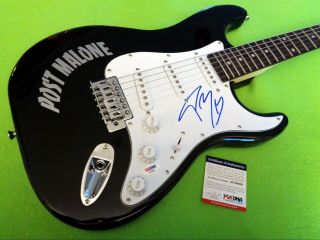 Post Malone Autographed Signed Electric Guitar W/ Psa/dna -