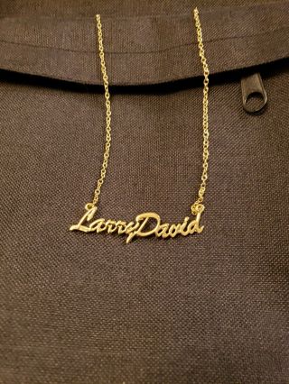 Curb Your Enthusiasm HBO Promotional Backpack promo w/ Larry David necklace 3