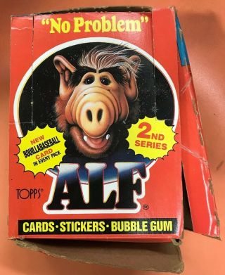 1987 Topps Alf 2nd Series Tv Show Trading Cards Box W/40 Packs