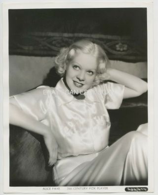 Alice Faye Gorgeous Vintage Portrait Photo By Otto Dyar