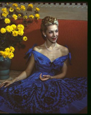 Belita Jepson - Turner Vivid Color Glamour Photo 5x4 Transparency 1945
