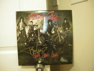 Motley Crue Signed Lp Girls Girls Girls 1987 Members