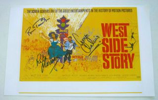 Rita Moreno,  George Chakiris & Russ Tamblyn Signed West Side Story 11x17 Photo