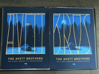 Avett Brothers Posters Prints 12/30/2018 & 12/31/2018 Charlotte,  Nc