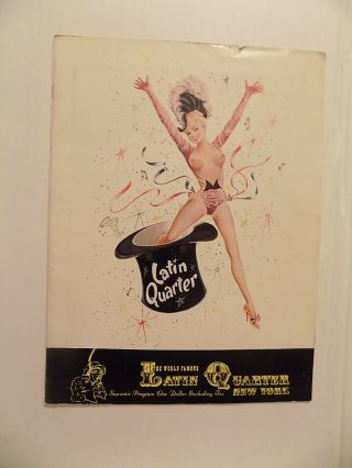 1960’s Latin Quarter Nyc Nightclub Program Many Color Photos