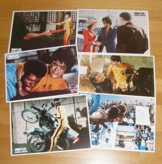 Game Of Death (1978,  Re) Bruce Lee Kung Fu Classic Rare Greek 6 Lc Set