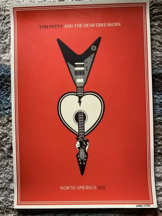 Tom Petty 2012 Vip Tour Poster