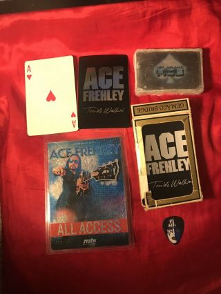 Ace Frehley Kiss - Ace Frehley 1989 Trouble Walking Cards,  Pick All Access,  Soap