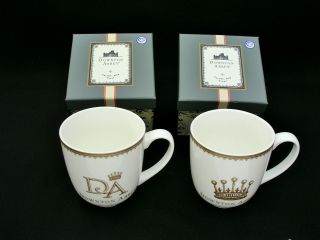 (2) 2014 Downton Abbey - Crest & Crown Mugs - Nib - World Market