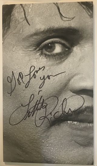 Little Richard Signed 8 X 14 Mounted Photo From Herb Ritts Book Notorious