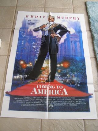 Vintage Movie Poster 1 Sh Coming To America 1988 Eddie Murphy