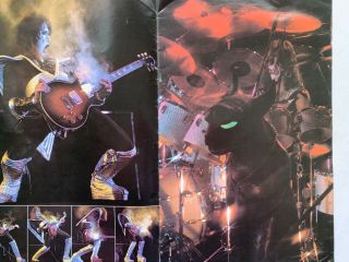 1976 Kiss On Tour Concert Program w/Original Iron On and Kiss Army Insert 3
