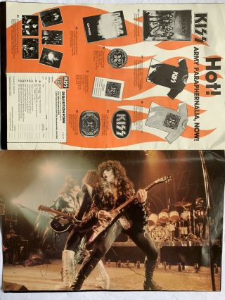 1976 Kiss On Tour Concert Program w/Original Iron On and Kiss Army Insert 8