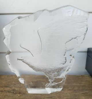 Mats Jonasson Wildlife Lead Crystal Sculpture Eagle,  Case,  Brochure