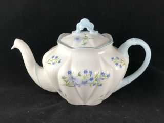 Rare Size Shelley Dainty Small Blue Rock Teapot Tea Pot 8” By 4.  5”