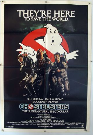 Ghostbusters Murray Weaver Ackroyd Classic Horror Comedy Aus One Sheet 1984