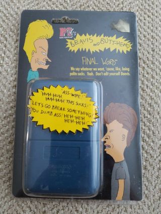 Nos Nib Beavis And Butthead Mtv Final Word 1993 Voice Box In Package