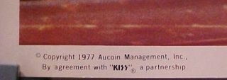 Vintage 1977 KISS Gene Simmons aucoin POSTER 3