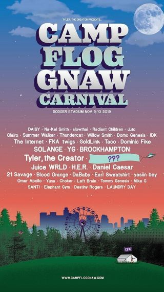 Camp Flog Gnaw Ticket 2019 Tyler The Creator 2 Day General Admission Tickets