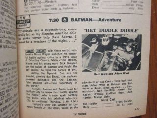 Jan 8 - 1966 Tv Guide (debut Of Batman/adam West/peter Falk/eva Gabor/maggie Pierce