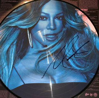 Mariah Carey Signed Autographed Caution Picture Disc Limited 12 " Vinyl Lp Rare