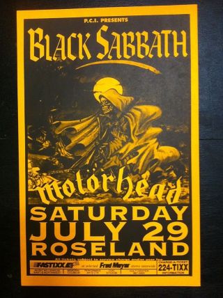 Black Sabbath Ozzy Osbourne Motorhead Heavy Metal Concert Gig Poster