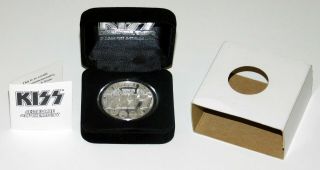 Kiss Band Farewell Tour 2000 Silver Coin W/ Velvet Box Gene Ace Peter Paul
