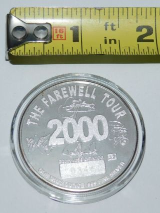 KISS Band Farewell Tour 2000 Silver Coin w/ Velvet Box Gene Ace Peter Paul 4