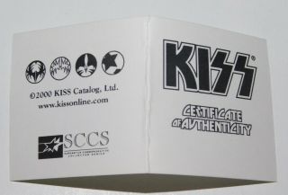 KISS Band Farewell Tour 2000 Silver Coin w/ Velvet Box Gene Ace Peter Paul 7