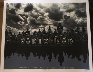 Rare Emek Radiohead Roseland Sept 28/29,  2011 Glow In The Dark Poster