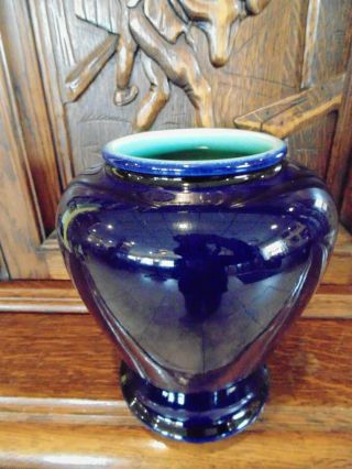 Antique Big Heavy Rookwood Vase 1928 Xxviii Design 2302 Gorgeous Dark Blue Color
