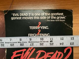 Evil Dead 2 - 1987 ' Dead By Dawn ' 11x13 ' Hanging Mobile - Sam Rami - Bruce Campbell 4