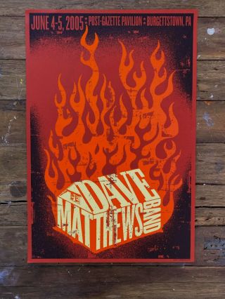 Dave Matthews Band Burgettstown Pa Limited Edition Concert Poster On June 5 2005