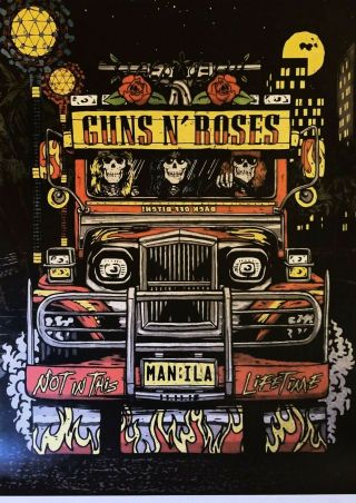 Guns N Roses Lithograph From Manilla Philippines Nov 11,  2018 Show