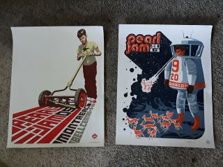 2 Ames Bros Pearl Jam Poster 2005 Quebec City & Montreal Canada