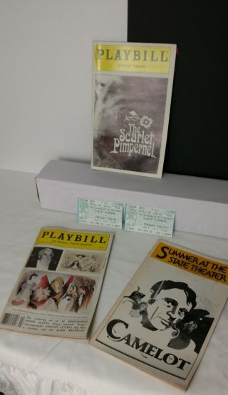 Playbill Minskoff Theatre The Scarlet Pimpernel 1998 W/ticket Stubs,  2 Others=3
