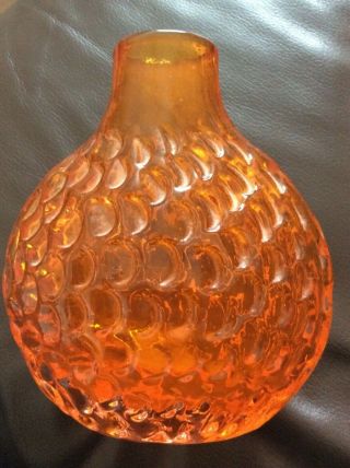 Whitefriars Onion Vase Tangerine Colourway