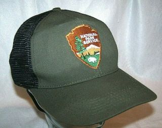National Park Service Nps Ranger Trucker Style Snapback Baseball Hat/cap Rg/xl