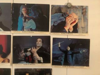 SCARS OF DRACULA British lobby card set front of house Christopher lee 3